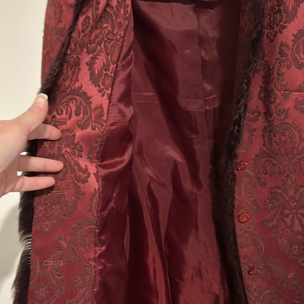 Oscar de la renta blazer coat goes for 750 online Maroon pasley coat - Picture 4 of 5